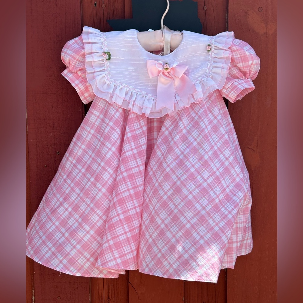 Pink/white dress size 2